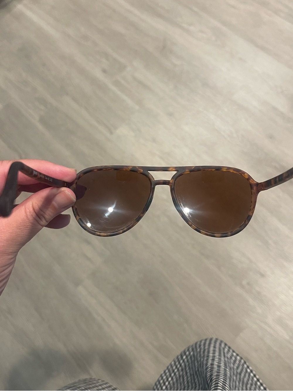 Goodr Mach G Sunglasses Amelia Earhart Ghosted Me Tortoiseshell Brown Aviator - Picture 3 of 7